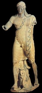 Credit: Creative Commons Apulu of Veii. Painted terracotta. Ca. 510-500 BCE. Portonaccio Temple, Veii, Italy. 